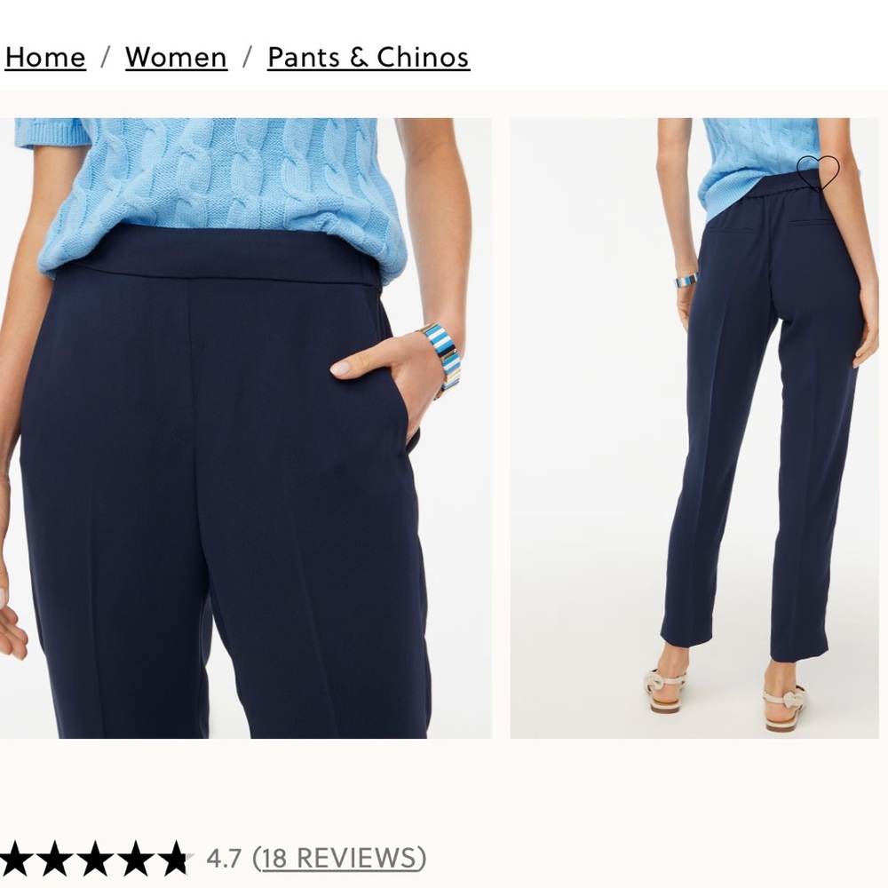 J. Crew Women’s Jamie Pant Blue Dress Work Career Size 4 NWT